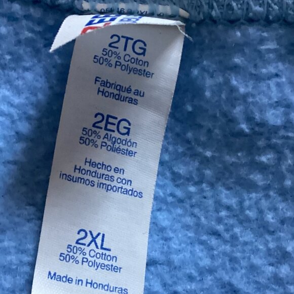 Jerzees Women's Christmas Light Blue Sweatshirt Size 2XL Penguin Snowmen - Picture 7 of 8